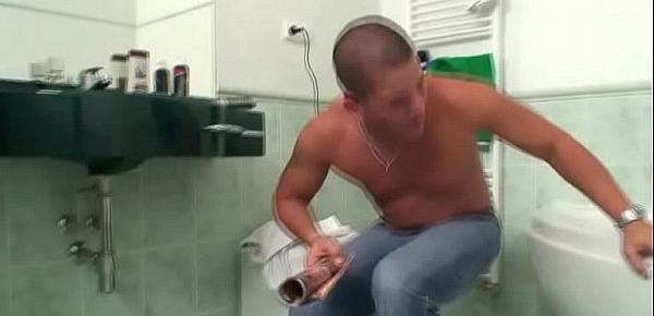  Busty mom and son-in-law fucking in the bathroom